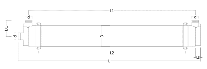 X-Flow HFS 60 UF Membrane Element Equivalent Module Dimensions