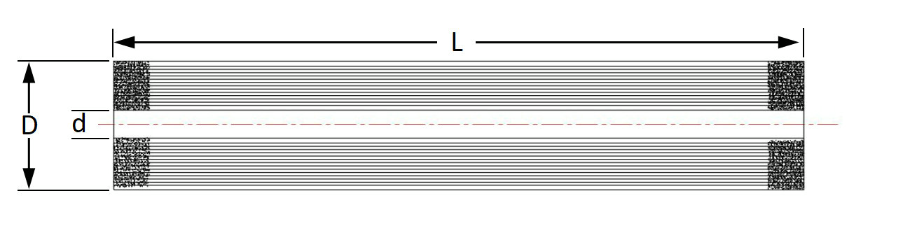 Veolia Suez ZW700B-8060/UF10/7B/X/0.8/40 Ultrafiltration Membrane Equivalent Dimension