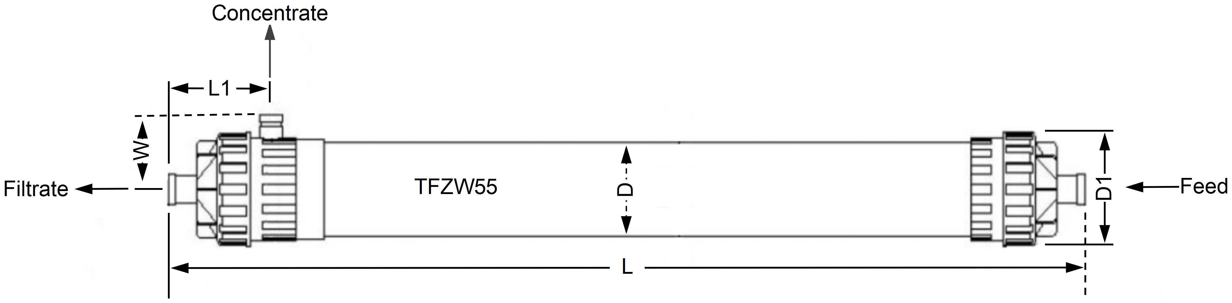 ZeeWeed 1500 Retrofit Module Dimensions